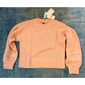 Petite Studio NYC Deidre Mohair Sweater Pink M Wool NEW WITH TAGS